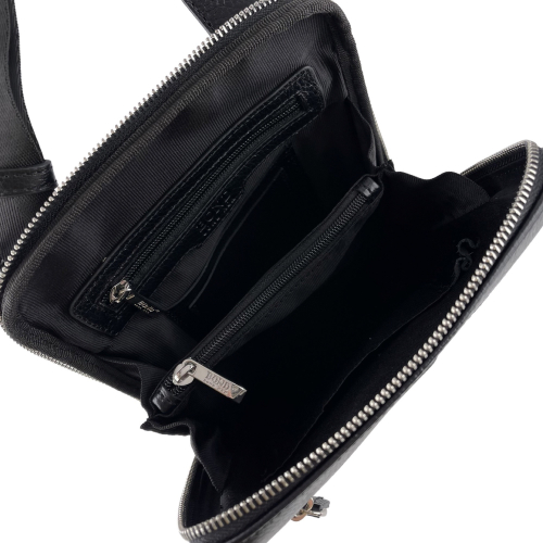 Сумка чоловіча через плече шкіряна Bond Non 1347-281 чорна