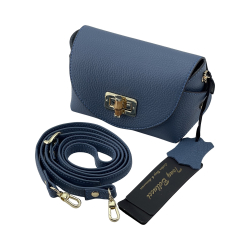 Сумка крос-боді жіноча шкіряна Tony Bellucci 0692-215 блакитна