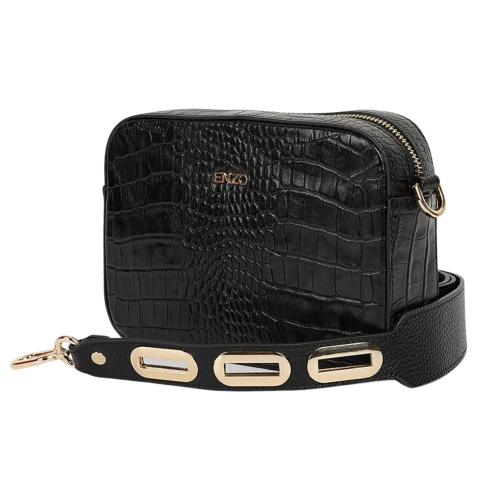 Сумка крос-боді жіноча шкіряна Enzo Nori 1008-301 чорна