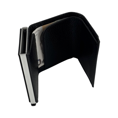 Визитница-картхолдер кожаная Bond Non 580-281 черная