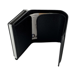 Візитниця-картхолдер шкіряна Bond Non 580-281 чорна