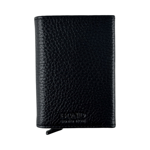 Визитница-картхолдер кожаная Bond Non 580-281 черная