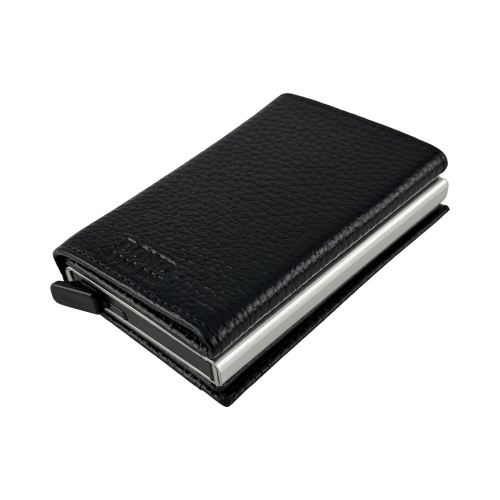 Визитница-картхолдер кожаная Bond Non 580-281 черная