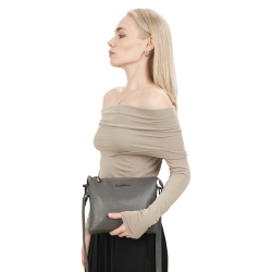 Сумка жіноча шкіряна Tony Bellucci 0077-1032 сіра