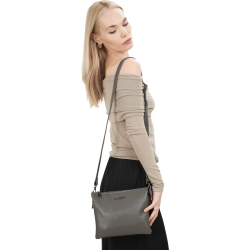 Сумка жіноча шкіряна Tony Bellucci 0077-1032 сіра