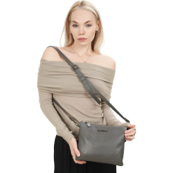 Сумка жіноча шкіряна Tony Bellucci 0077-1032 сіра