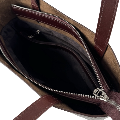 Сумка жіноча шкіряна Karya 2576-614 темно-коричнева