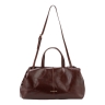 Сумка-саквояж женская кожаная Enzo Nori EN1095-KR04 темно-коричневая
