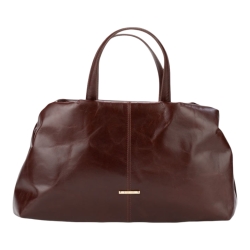 Сумка-саквояж женская кожаная Enzo Nori EN1095-KR04 темно-коричневая