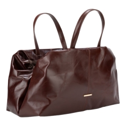 Сумка-саквояж женская кожаная Enzo Nori EN1095-KR04 темно-коричневая