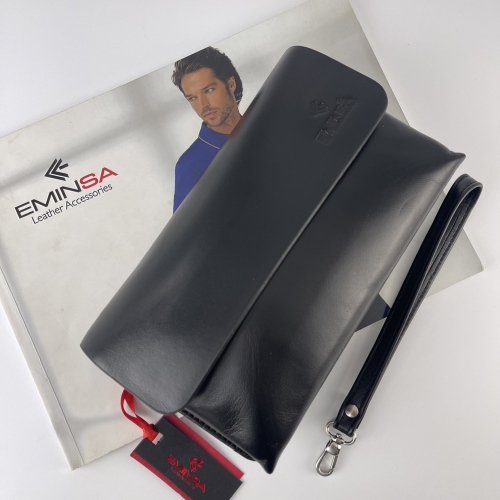 Клатч мужской кожаный Eminsa 5100 19-1 черный