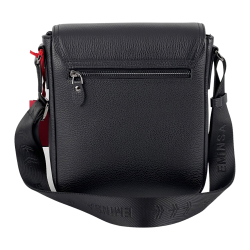 Сумка чоловіча шкіряна Eminsa 6197 18-1 чорна