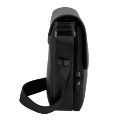 Сумка чоловіча шкіряна Eminsa 6197 18-1 чорна