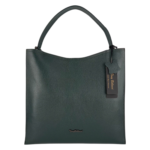 Сумка женская кожаная Tony Bellucci 0804-1005 темно-зеленая