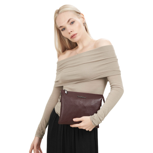 Сумка жіноча шкіряна Tony Bellucci 0077-1905 бордова