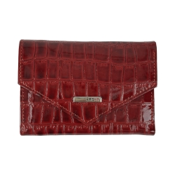 Кошелек женский кожаный лакированный Karya 2025-08 красный