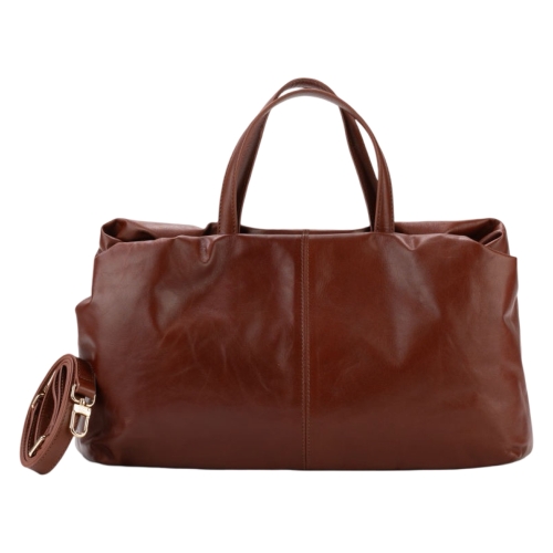 Сумка-саквояж женская кожаная Enzo Nori EN1095-KR03 коричневая