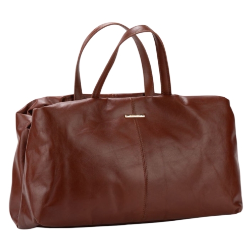 Сумка-саквояж женская кожаная Enzo Nori EN1095-KR03 коричневая