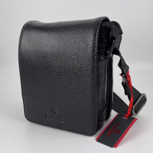 Сумка чоловіча шкіряна Eminsa 6022 37-1 чорна