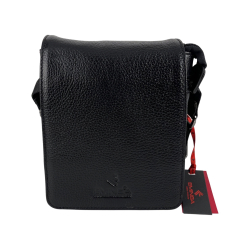 Сумка чоловіча шкіряна Eminsa 6022 37-1 чорна