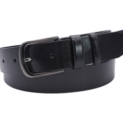 Ремінь чоловічий шкіряний Кремінь 01.40.00.157 чорний 120 см
