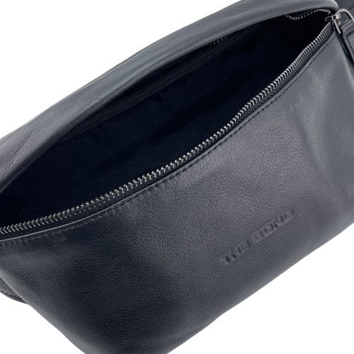 Сумка крос боді чоловіча шкіряна The Bond 1457-1 чорна