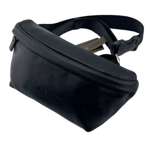 Сумка крос боді чоловіча шкіряна The Bond 1457-1 чорна