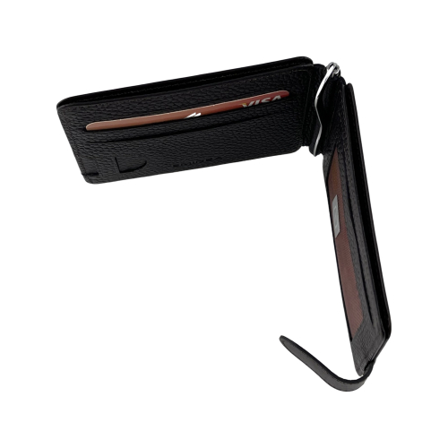 Гаманець-затискач для грошей чоловічий шкіряний Eminsa 1124 19-3/18-3 темно-коричневий