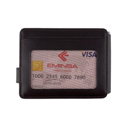 Гаманець-затискач для грошей чоловічий шкіряний Eminsa 1124 19-3/18-3 темно-коричневий