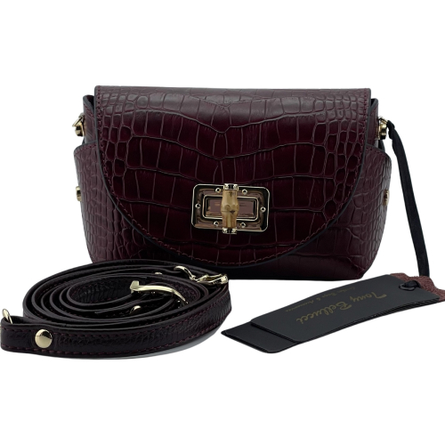 Сумка крос-боді жіноча шкіряна Tony Bellucci 0692-358 винна