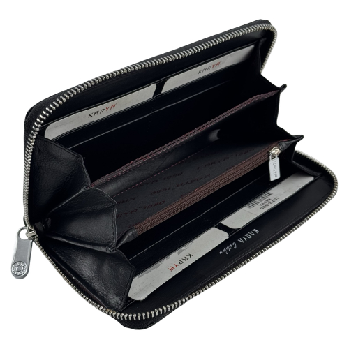 Кошелек женский кожаный Karya 1072-090 черный