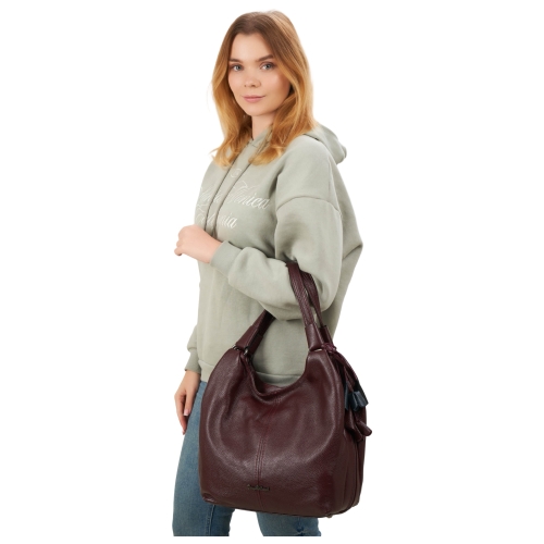 Сумка жіноча шкіряна Tony Bellucci 0697-1905 бордова