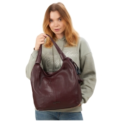 Сумка жіноча шкіряна Tony Bellucci 0697-1905 бордова