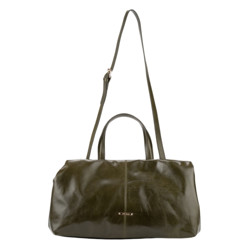 Сумка-саквояж женская кожаная Enzo Nori EN1095-KR07 хаки