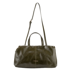 Сумка-саквояж женская кожаная Enzo Nori EN1095-KR07 хаки