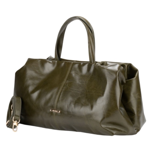 Сумка-саквояж женская кожаная Enzo Nori EN1095-KR07 хаки