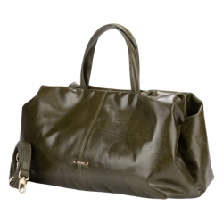 Сумка-саквояж женская кожаная Enzo Nori EN1095-KR07 хаки