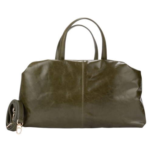 Сумка-саквояж женская кожаная Enzo Nori EN1095-KR07 хаки