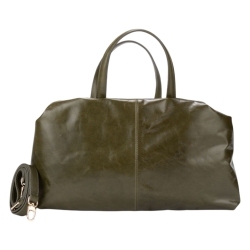 Сумка-саквояж женская кожаная Enzo Nori EN1095-KR07 хаки