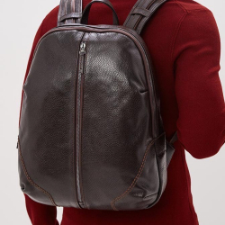 Рюкзак чоловічий шкіряний Bond Non 1096-286 темно-коричневий
