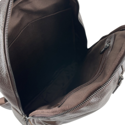 Рюкзак чоловічий шкіряний Bond Non 1096-286 темно-коричневий