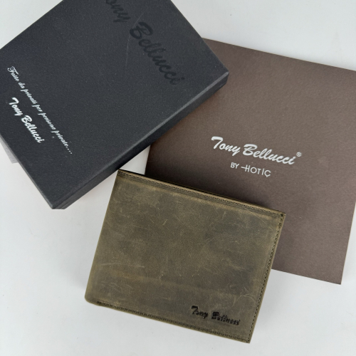 Кошелек мужской кожаный Tony Bellucci T121-05 оливковый