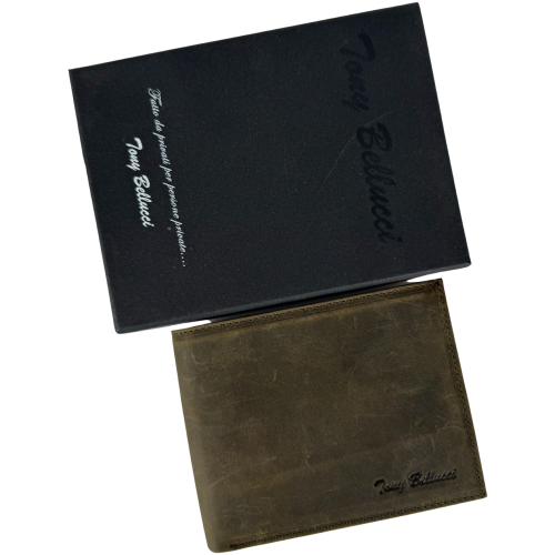 Кошелек мужской кожаный Tony Bellucci T121-05 оливковый