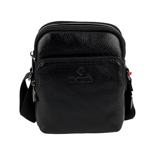 Сумка чоловіча шкіряна Eminsa 6189 37-1 чорна