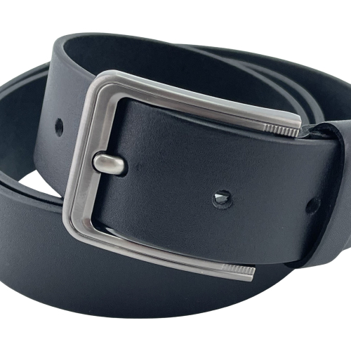 Ремень мужской кожаный Кремень 01.40.00.193 130 см черный