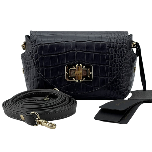 Сумка крос-боді жіноча шкіряна Tony Bellucci 0692-359 сіра