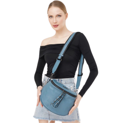 Сумка жіноча шкіряна Tony Bellucci 0258-215 блакитна