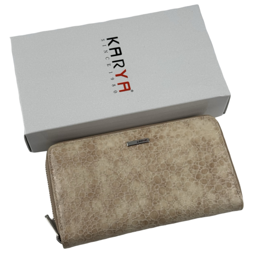 Кошелек женский кожаный лакированый Karya 1072-571 экрю