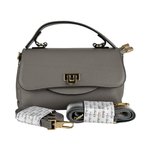 Сумка женская кожаная Karya 2574-098 светло-серая