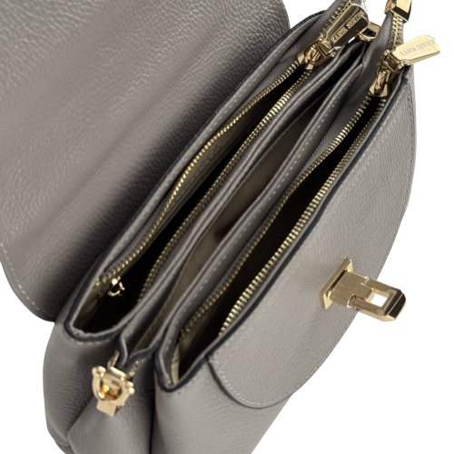 Сумка женская кожаная Karya 2574-098 светло-серая